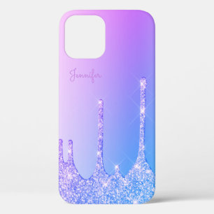 Case-Mate iPhone Case Elégante parties scintillant bleu violet design