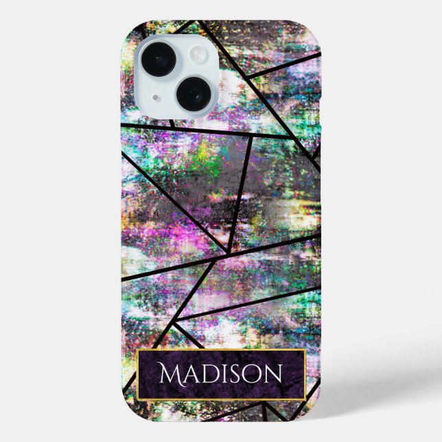 Coques Case-Mate iPhone Élégante parties scintillant girly iridescente (Verso)