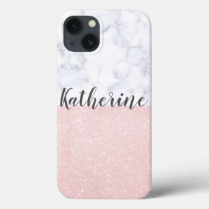 Case-Mate iPhone Case Elégante parties scintillant rose en or et marbre