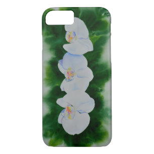 Coque Case-Mate Pour iPhone Elégante peinture d'orchidée tropicale blanche