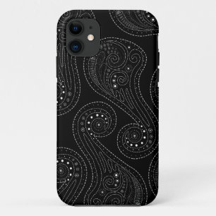 Coque iPhone 11 Élégante perruque noire