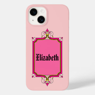 Coque Pour iPhone 14 Élégante plaque de livre encadrée