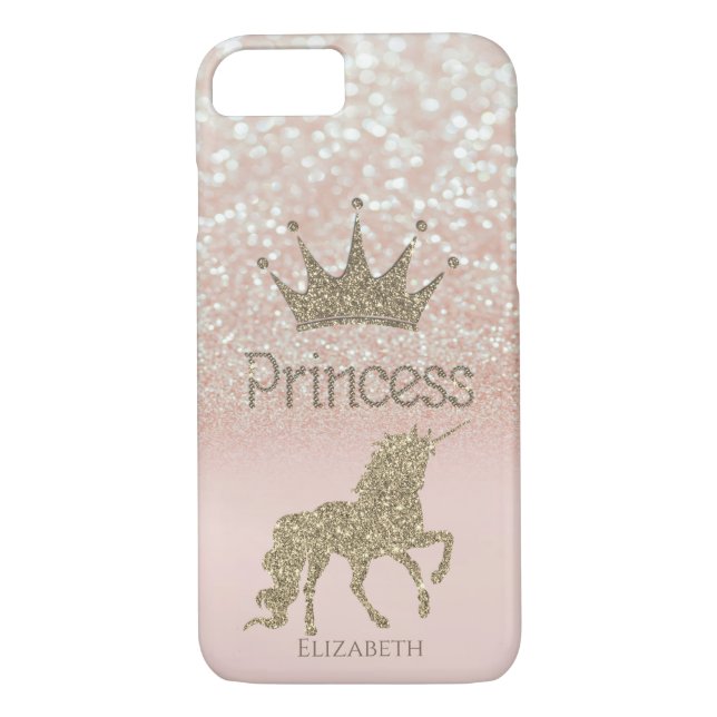 Coques Case-Mate iPhone Elégante princesse de la Couronne, Parties scintil (Dos)