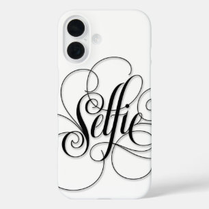 Coque Pour iPhone 16 Elégante SELFIE Luxueuse Calligraphie Flourie