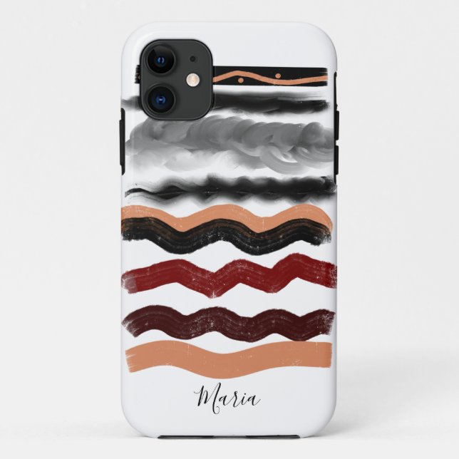 Coques Case-Mate iPhone Elégante signature bohème et or noir (Dos)
