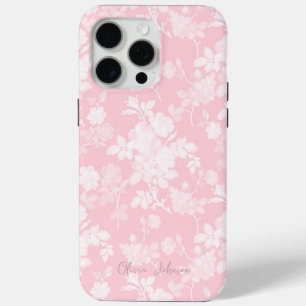 Coque iPhone 15 Pro Max Élégantes Roses Blanches Rose Floral