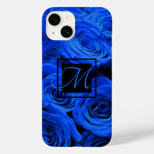 Coque Pour iPhone 14 Élégantes roses bleues fleurs bleues florale bleue
