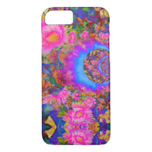 Coques Pour iPhone Élégants champs de tournesol rose rétro pour toujo