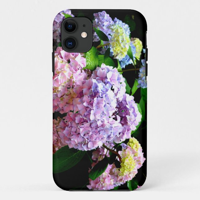 Coques Case-Mate iPhone Elégants jardins d'hydrangée rose violet bleu fleu (Dos)