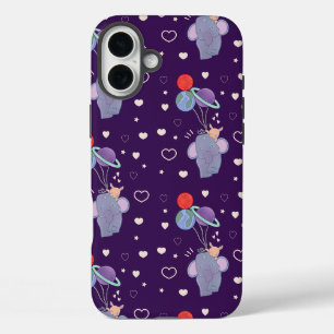 Coques iPhone 16 Plus Élément et Lapin Montgolfière spatiale Fantaisis