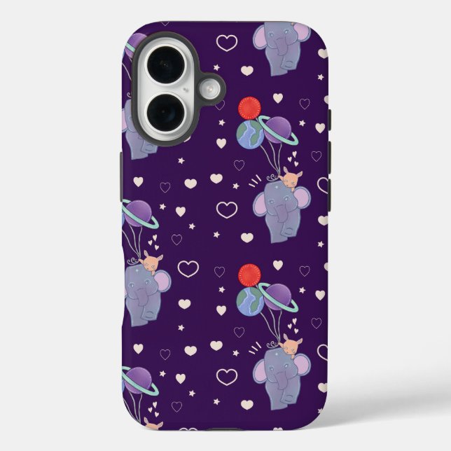 Coques Case-Mate iPhone Élément et Lapin Montgolfière Spatiale | Fantaisis (Verso)