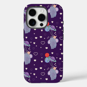 Coques iPhone 16 Pro Élément et Lapin Montgolfière spatiale   Fantaisis