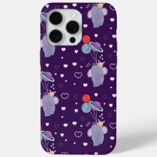 Coque iPhone 15 Pro Max Élément et Lapin Montgolfière spatiale   Fantaisis
