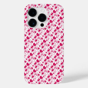 Coque Pour iPhone 14 Pro éléments de motifs de la Saint-Valentin
