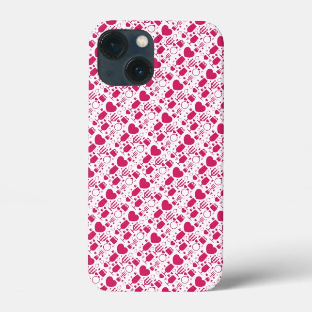 Coques Case-Mate iPhone éléments de motifs de la Saint-Valentin (Verso)