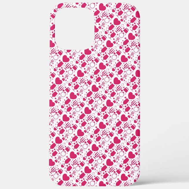 Coques Case-Mate iPhone éléments de motifs de la Saint-Valentin (Verso)