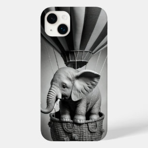Coque Pour iPhone 14 Plus Elephant bébé dans un ballon à air chaud