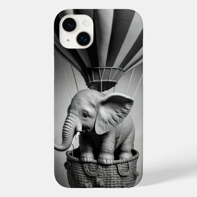 Coques Case-Mate iPhone Elephant bébé dans un ballon à air chaud (Verso)