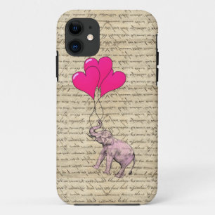 Coques Pour iPhone Éléphant et ballons roses Vintages