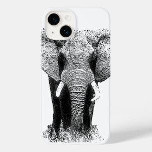 Coques Pour iPhone Eléphant noir et blanc