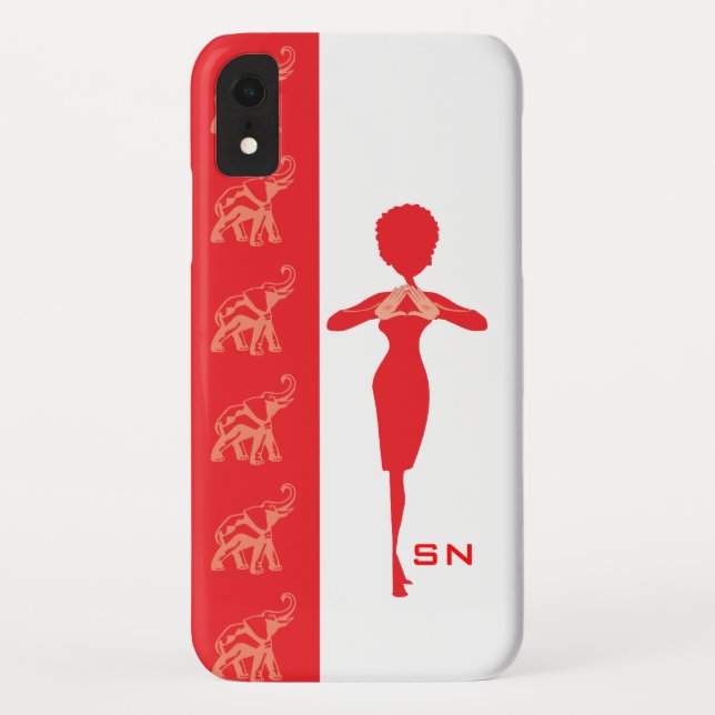 Coques Case-Mate iPhone Éléphant rouge chanceux (Dos)