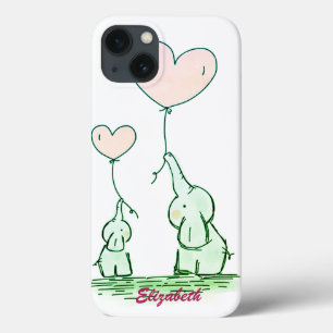 Case-Mate iPhone Case Eléphants Mignons Avec Ballons - Personnalisé