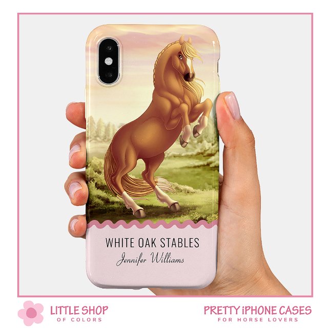 Coques Case-Mate iPhone Élevage personnalisable de cheval Palomino doré (Créateur téléchargé)