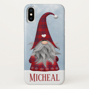 Case-Mate iPhone Case Elfe de vacances personnalisées en noir et rouge