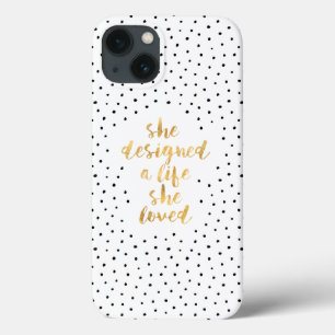 Coques Pour iPhone Elle a conçu une vie qu'elle a aimée avec fausse f
