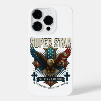 Coque Pour iPhone 14 Pro Emblème d'aigle super étoile