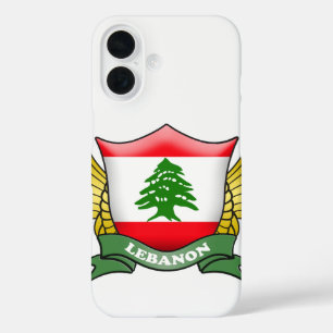 Coque Pour iPhone 16 Emblème du drapeau libanais