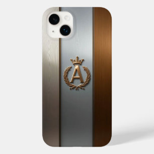 Coque Pour iPhone 14 Plus Emblème Monogramme Doré A