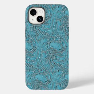 Coque Pour iPhone 14 Plus Embossé En Turquoise