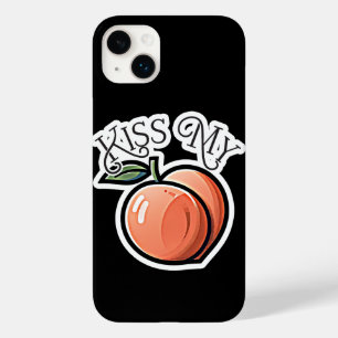 Coque Pour iPhone 14 Plus Embrasse ma pêche pêche Fruit drôle