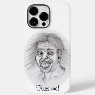Coque Pour Pour iPhone 14 Pro Max Embrasse-moi ! Dessin amusant noir et blanc Design