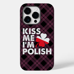 Coque Pour iPhone 14 Pro Embrasse-moi Je suis Polonais Funny Jour de la Sai