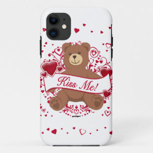 Case-Mate iPhone Case Embrasse-moi ! Ours en peluche de la Saint-Valenti