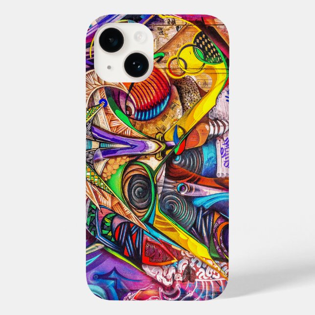 Coques Case-Mate iPhone Embrassez l'art graffiti coloré avec notre rétro (Verso)