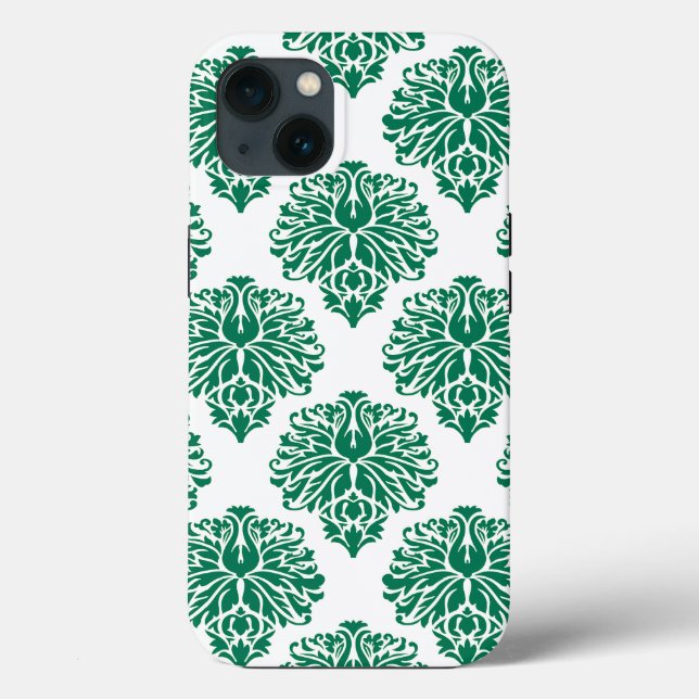 Coques Case-Mate iPhone Emerald Elegant Damask (Verso)