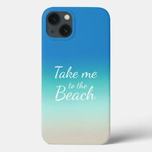 Case-Mate iPhone Case "Emmenez-moi à la plage" Moderne Blue Ombre