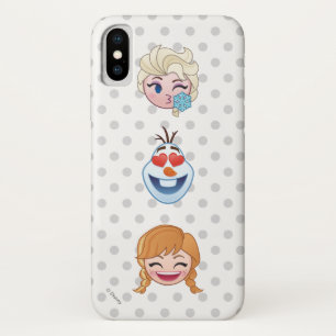 Coque iPhone X Emoji gelé  Elsa, Anna & Olaf