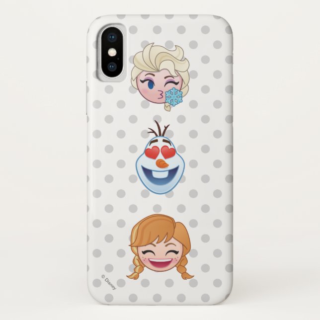 Coques Case-Mate iPhone Emoji gelé| Elsa, Anna & Olaf (Dos)
