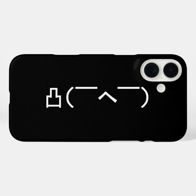 Coques Case-Mate iPhone Emoticône du doigt moyen en colère Kaomoji japonai (Verso (horizontal))