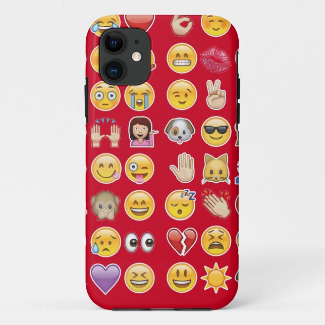 Coques Case-Mate iPhone émoticône rouge (Dos)