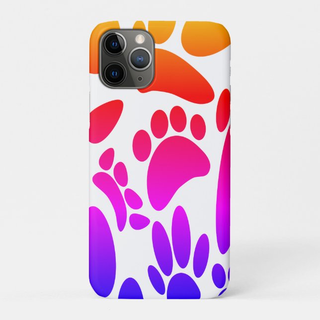 Coques Case-Mate iPhone Empreinte Abstraite de chien (Dos)