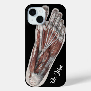 Coque Pour iPhone 15 Empreinte de la podologie de l'anatomie humaine vi
