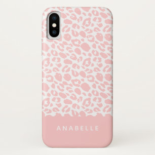 Case-Mate iPhone Case Empreinte de léopard animal moderne gris pâle et b