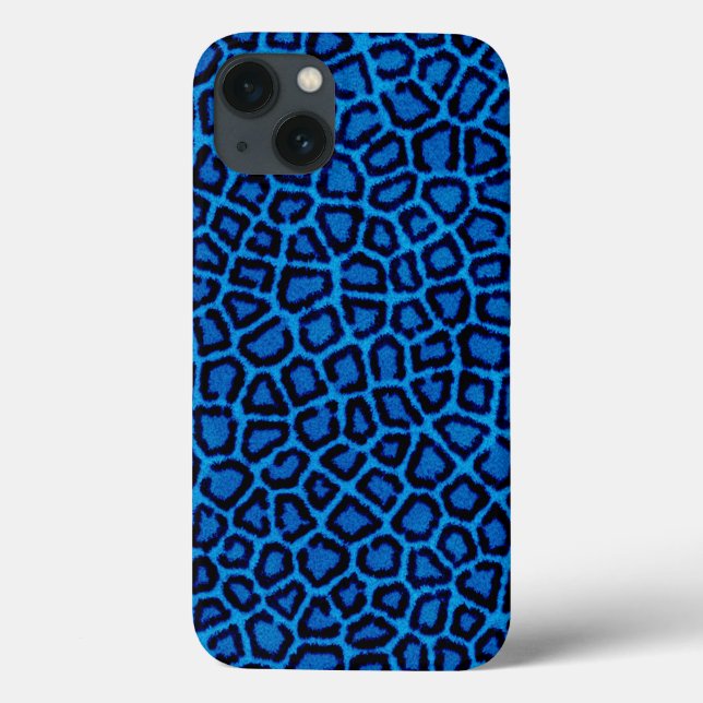 Coques Case-Mate iPhone Empreinte de léopard bleu (Verso)