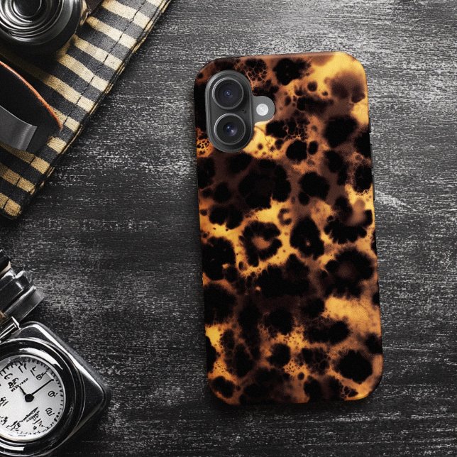 Coques Case-Mate iPhone Empreinte de léopard Brown Tortoiseshell Tortoise  (Brown Tortoiseshell Tortoise Snow Leopard Print Case-Mate iPhone Case)