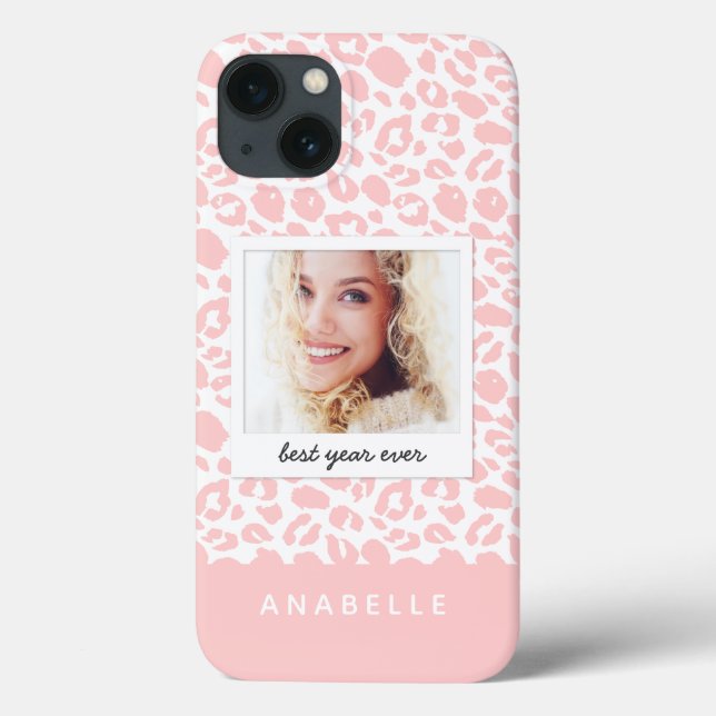 Coques Case-Mate iPhone Empreinte de léopard moderne photo vintage (Verso)